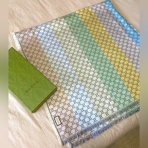 NWT Gucci Jacquard Wrap Multi Iridescent